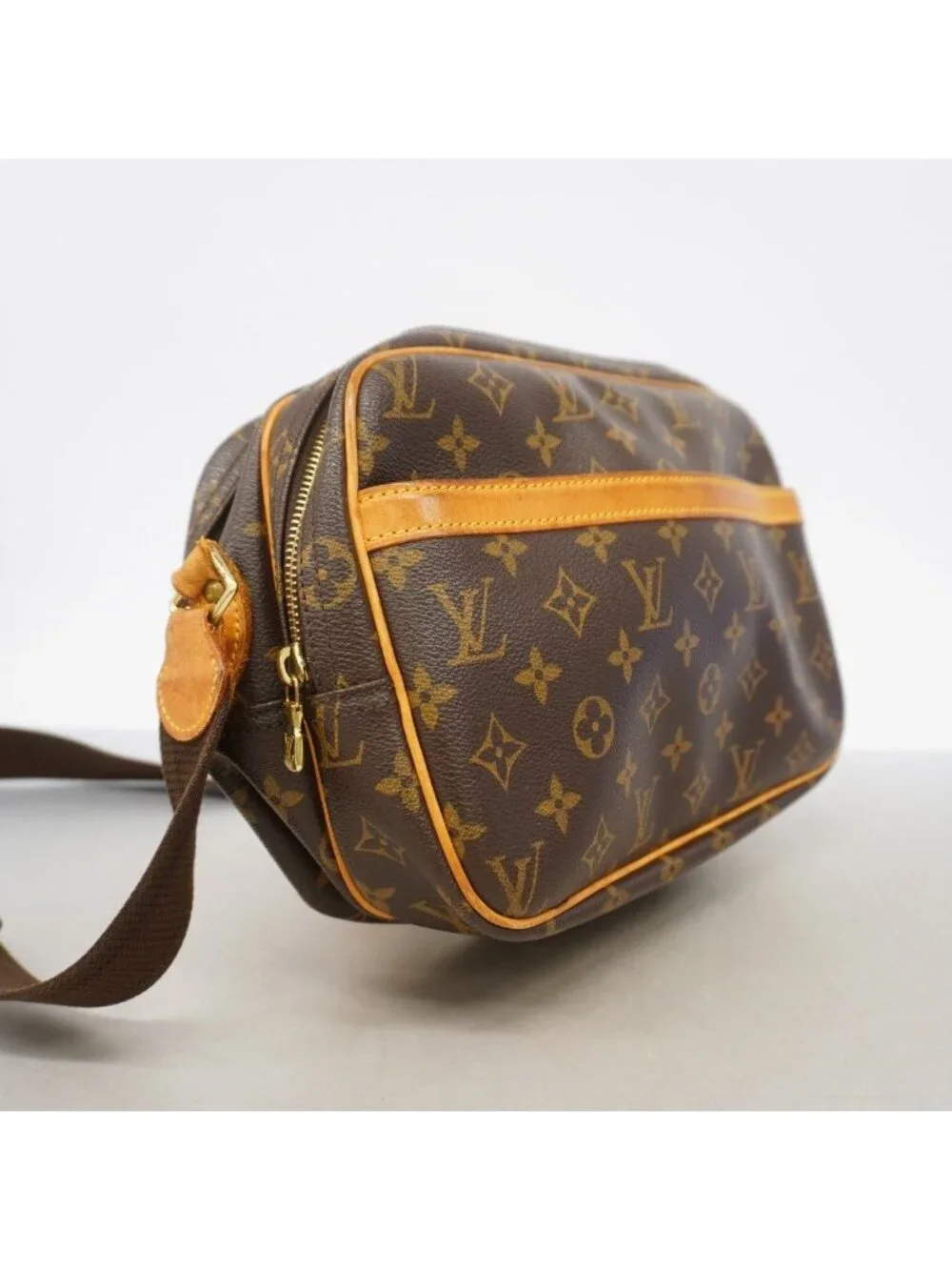 Louis Vuitton Shoulder Bag Monogram Reporter PM Brown
